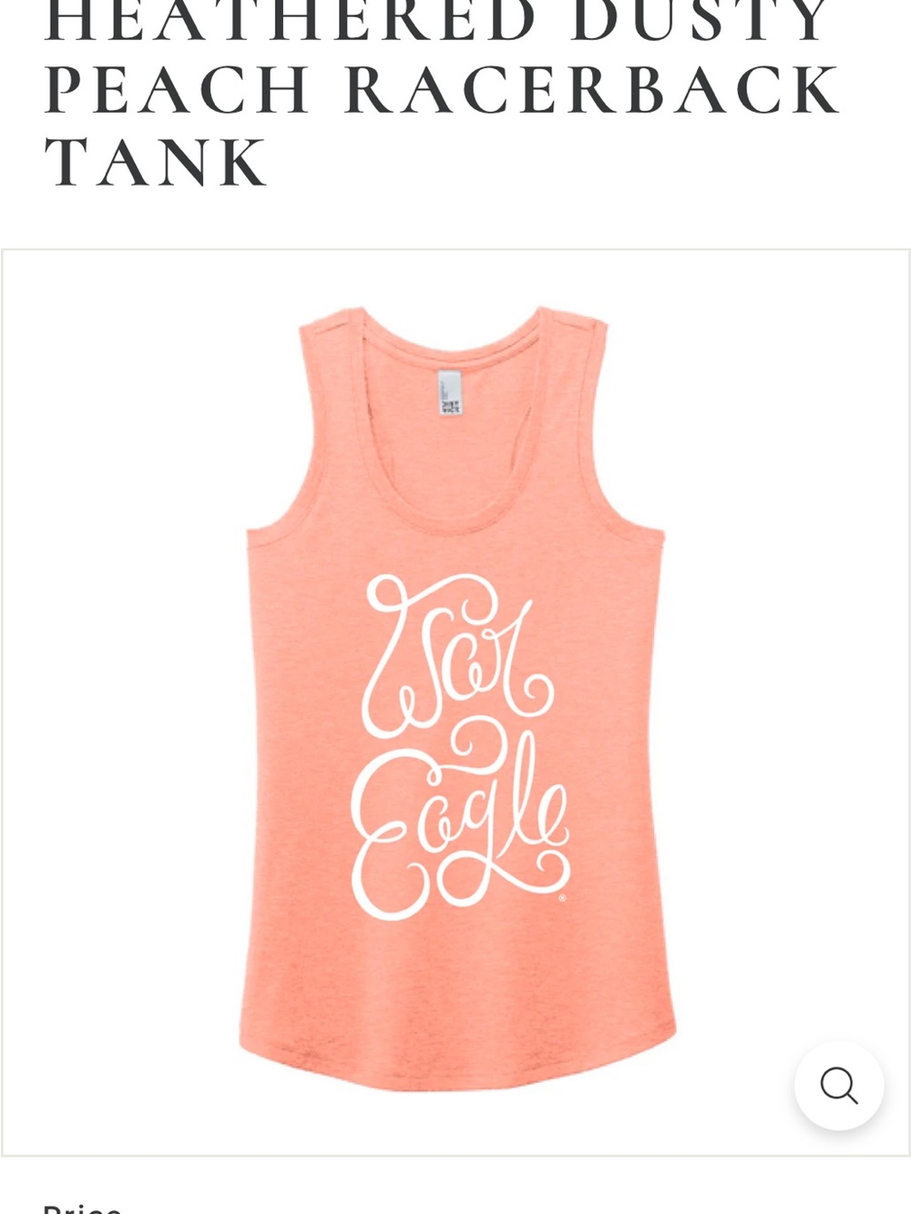 Scarlet and Gold Heathered Dusty Peach Racerback Tank